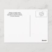 Carte postale de la statue de Benjamin Franklin (Dos)