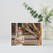 Carte postale de la statue de Devata Siem Reap Cam (Debout devant)