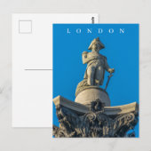 Carte postale de la statue de Nelson à Londres (Devant / Derrière)