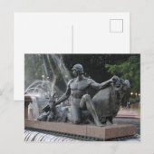 Carte postale de la statue de Pan dans Hyde Park (Devant / Derrière)