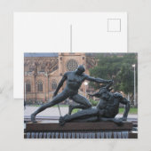 Carte postale de la statue de Thésée et le Minotau (Devant / Derrière)