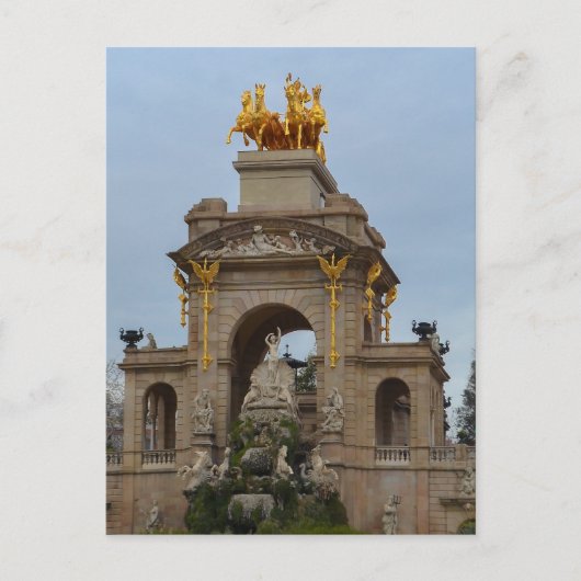 Carte postale de la statue du parc Ciutadella de B (Devant)