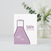 Carte postale de la table à éprouvette fantaisiste (Debout devant)