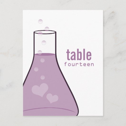 Carte postale de la table à éprouvette fantaisiste (Devant)