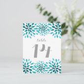 Carte postale de la table Chrysanthemum turquoise  (Debout devant)