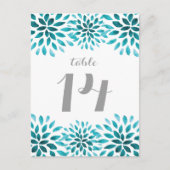Carte postale de la table Chrysanthemum turquoise  (Devant)