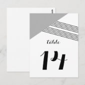 Carte postale de la table de bande géométrique gri (Devant / Derrière)