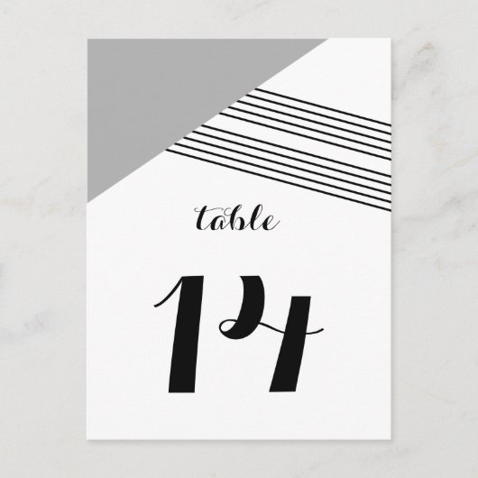 Carte postale de la table de bande géométrique gri (Devant)