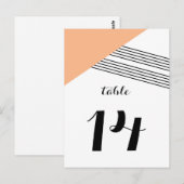 Carte postale de la table de bande géométrique ora (Devant / Derrière)