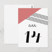 Carte postale de la table de bande géométrique rou (Devant / Derrière)