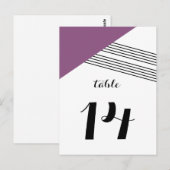 Carte postale de la table de bande géométrique vio (Devant / Derrière)