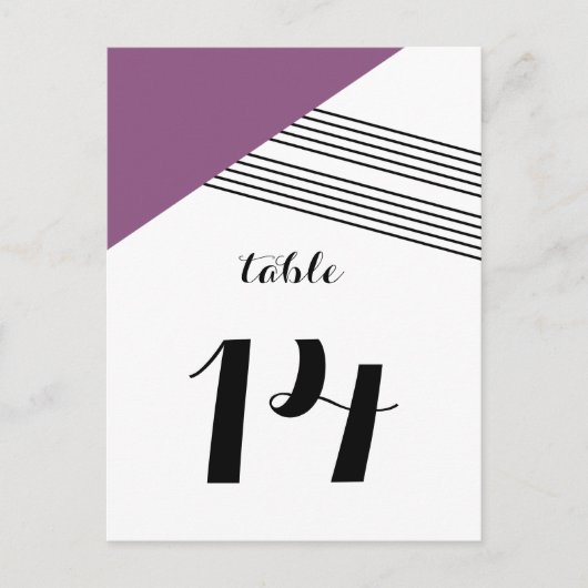 Carte postale de la table de bande géométrique vio (Devant)