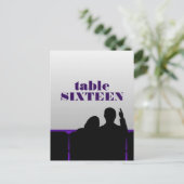 Carte postale de la table de cinéma, violet (Debout devant)