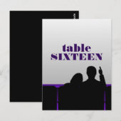 Carte postale de la table de cinéma, violet (Devant / Derrière)