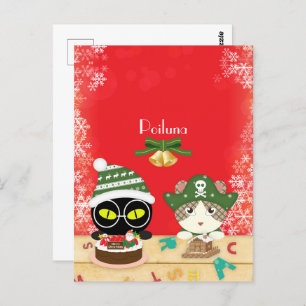 Carte postale de la table de Noël géante de la Pol