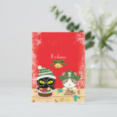 Carte postale de la table de Noël géante de la Pol (Debout devant)