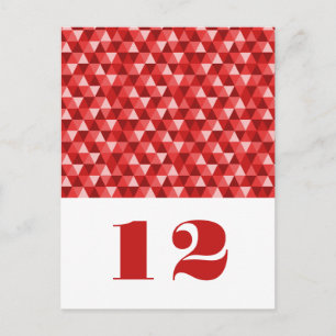 Carte postale de la table des triangles géométriqu