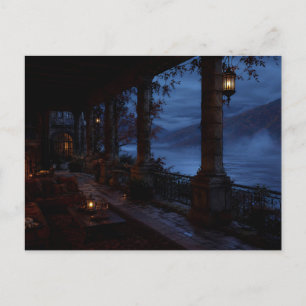 Carte postale de la terrasse de la montagne au cla