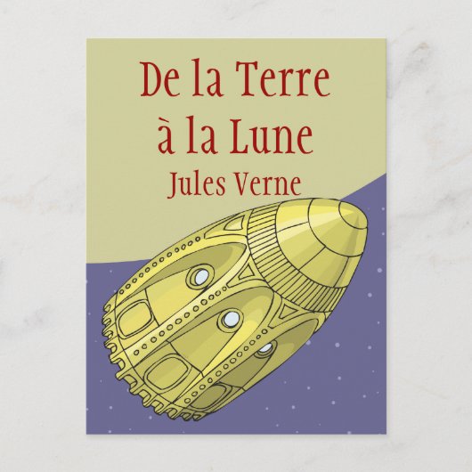 Carte Postale De la Terre à la Lune - Jules Verne (Devant)
