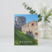 Carte postale de la tour de guet de Brașov en Roum (Debout devant)