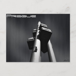 Carte postale de la tour de télévision de Prague