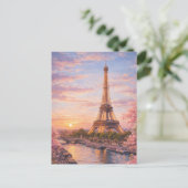 Carte postale de la Tour Eiffel de Paris (Debout devant)
