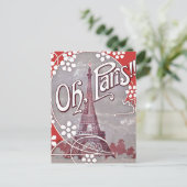 Carte postale de la Tour Eiffel de Paris (Debout devant)