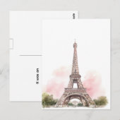 Carte postale de la Tour Eiffel de Paris (Devant / Derrière)