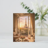 Carte postale de la Tour Eiffel de Paris (Debout devant)