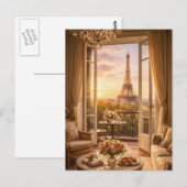 Carte postale de la Tour Eiffel de Paris (Devant / Derrière)