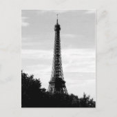 Carte postale de la Tour Eiffel en noir et blanc (Devant)