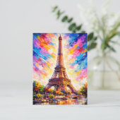 Carte postale de la Tour Eiffel - Paris (Debout devant)