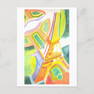 Carte postale de la tour Eiffel Robert Delauney