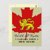 Carte postale de la tournée Will et Kate CANADA (Devant / Derrière)