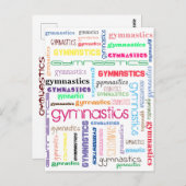 Carte postale de la typographie de gymnastique (Devant / Derrière)