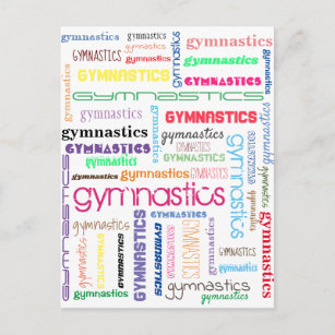 Carte postale de la typographie de gymnastique