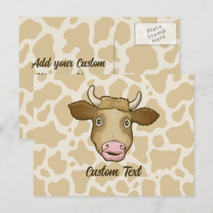 Carte postale de la vache surprise