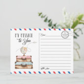 Carte postale de la valise voyage (Debout devant)