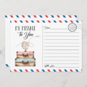 Carte postale de la valise voyage (Devant / Derrière)