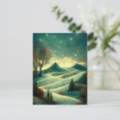 Carte postale de la vallée de Noël fantaisiste Log (Debout devant)