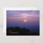 Carte postale de la vallée de Shenandoah en Virgin (Devant / Derrière)