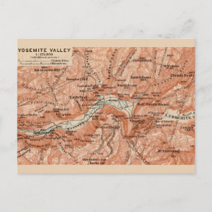 Carte postale de la vallée de Yosemite