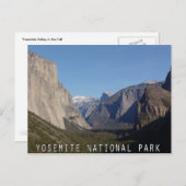 Carte postale de la vallée du Yosemite (Devant / Derrière)