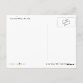 Carte postale de la vallée du Yosemite (Dos)