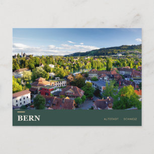 Carte postale de la vieille ville de Berne au-dess