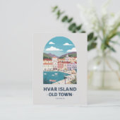 Carte postale de la vieille ville de Hvar - Explor (Debout devant)