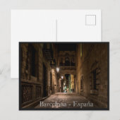 Carte postale de la ville de Barcelone, Espagne (Devant / Derrière)