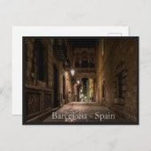 Carte postale de la ville de Barcelone, Espagne (Devant / Derrière)