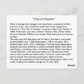 Carte postale de la ville de Chester (Dos)