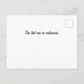 Carte postale de la ville de Colombie Typografie (Dos)